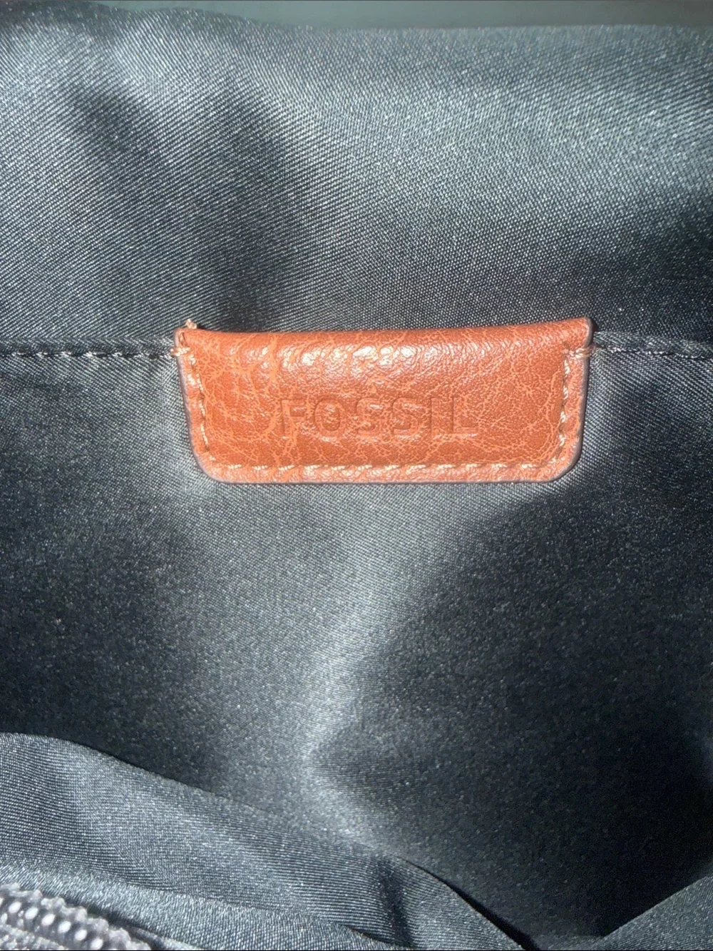 Black Nylon Briefcase with Brown Leather Handles